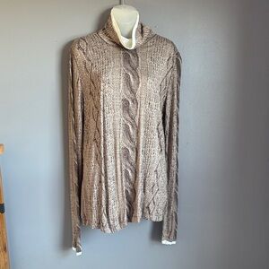Worth New York turtleneck sz M * knit sweater look *